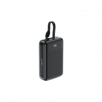 УМБ Acefast 20000mAh 22,5W PD,QC3.0 USB-A+USB-C In/Out,build-in cable M14 Black