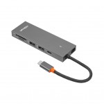 USB-хаб HiSmart USB-C to 2xUSB 3.0 + 2xUSB-C + SD + TF + HDMI 4K6 (CA913459)