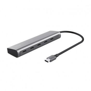 USB-хаб Trust USB-C to 5xUSB-C aluminium 0.1m grey (25136_TRUST)