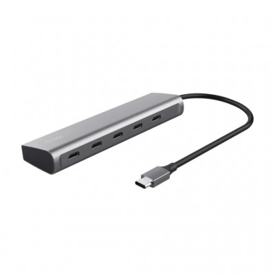 USB-хаб Trust USB-C to 5xUSB-C aluminium 0.1m grey (25136_TRUST)