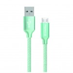 Дата кабель USB 2.0 AM to Micro 5P 1.0m mint ColorWay (CW-CBUM002-MT)