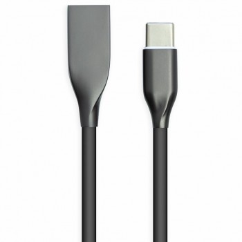 Дата кабель USB 2.0 AM to USB-C 2.0m black PowerPlant (CA911257)