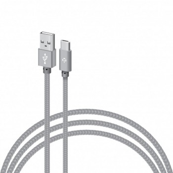 Дата кабель USB 2.0 AM to USB-C 2.0m CBGNYT2 grey Intaleo (1283126489143)