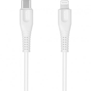Дата кабель USB-C to Lightning 1.2m MFI White Canyon (CNS-MFIC4W)