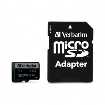 Карта пам'яті 64GB microSDXC class 10 UHS-III PRO Verbatim (47042)