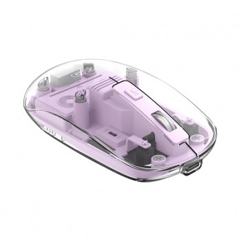 Миша XO M12 Wireless Transparent/Pink (M12 Purple)