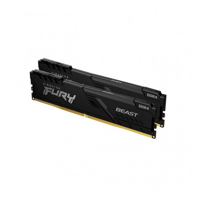Пам'ять DDR4 16GB (2x8GB) 3200 MHz Black Kingston Fury (ex.HyperX) KF432C16BBK2/16WP