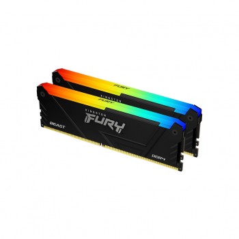 Пам'ять DDR4 32GB (2x16GB) 3200 MHz Beast RGB Black Kingston Fury (ex.HyperX) KF432C16BB12AK2/32WP