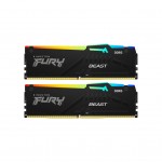 Пам'ять DDR5 128GB (2x64GB) 5600 MHz Beast RGB Kingston Fury (ex.HyperX) KF556C40BBAK2-128
