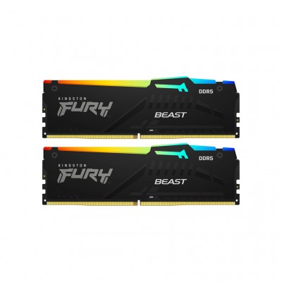 Пам'ять DDR5 128GB (2x64GB) 5600 MHz Beast RGB Kingston Fury (ex.HyperX) KF556C40BBAK2-128 Пам'ять DDR5 128GB (2x64GB) 5600 MHz Beast RGB Kingston Fury (ex.HyperX) KF556C40BBAK2-128