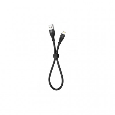 Дата кабель USB 2.0 AM to Lightning 0.25m 2.4A black XO (XO-NB179-025-BK)