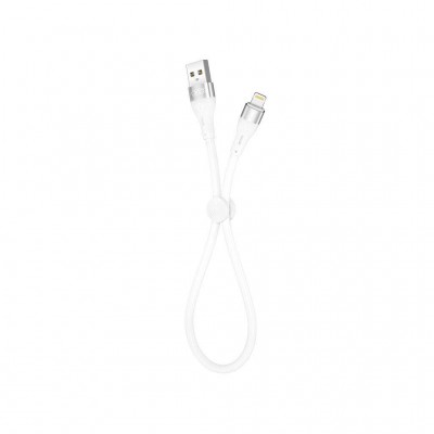 Дата кабель USB 2.0 AM to Lightning 0.25m 2.4A white XO (XO-NB179-BK)