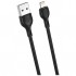Дата кабель USB 2.0 AM to Lightning 1.0m 2.1A black XO (XO-NB200-L-1-BK)