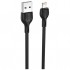 Дата кабель USB 2.0 AM to Lightning 1.0m 2.1A black XO (XO-NB200-L-1-BK)
