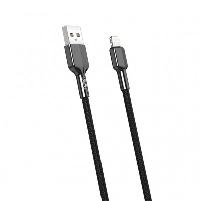 Дата кабель USB 2.0 AM to Lightning 1.0m 2.4A black XO (NB182-L-1-BK)