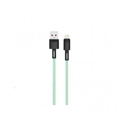 Дата кабель USB 2.0 AM to Lightning 1.0m 5A green XO (NB166-L-1-GR)