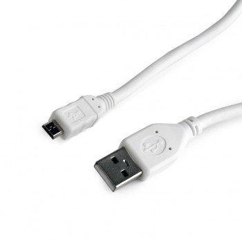 Дата кабель USB 2.0 AM to Micro 5P 1.0m Cablexpert (CCP-mUSB2-AMBM-W-1M)