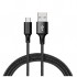 Дата кабель USB 2.0 AM to Micro 5P 2.0m 1.5A braided black XO (NB143-M2-BK)