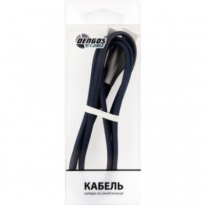 Дата кабель USB 2.0 AM to USB-C 1.0m black Dengos (PLS-TC-PLSK-BLACK)