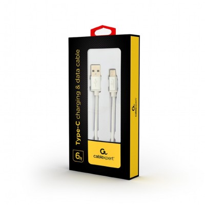 Дата кабель USB 2.0 AM to USB-C 1.8m Cablexpert (CCB-mUSB2B-AMCM-6-S)