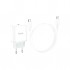 Зарядний пристрій HOCO C104A USB-C PD20W + cable USB-C to USB-C white (6931474782915)