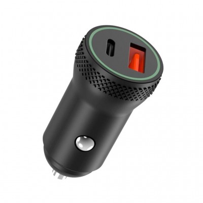 Зарядний пристрій XO 1xUSB QC3.0 + 1xUSB-C PD18W black (CC33-BK)