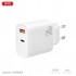 Зарядний пристрій XO 1xUSB-C PD30W + 1xUSB QC3.0 (XO-QC16)
