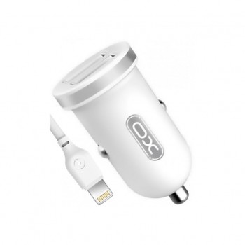 Зарядний пристрій XO 2xUSB 2.1A + cable USB to Lightning white (TZ08-L-WH)