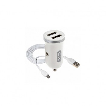 Зарядний пристрій XO 2xUSB 2.1A + cable USB to Micro 5P white (TZ08-M-WH)