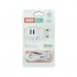 Зарядний пристрій XO 2xUSB 2.4A + cable USB to Micro 5P white (L62-M-WH)
