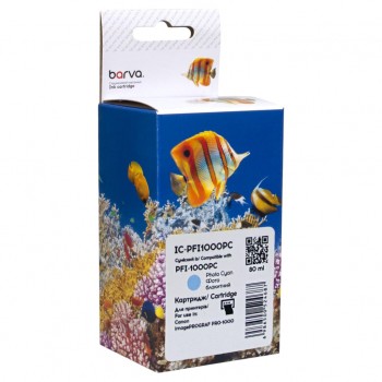 Картридж Canon PFI-1000PC 0550C001 80мл photo cyan (IC-PFI1000PC) BARVA