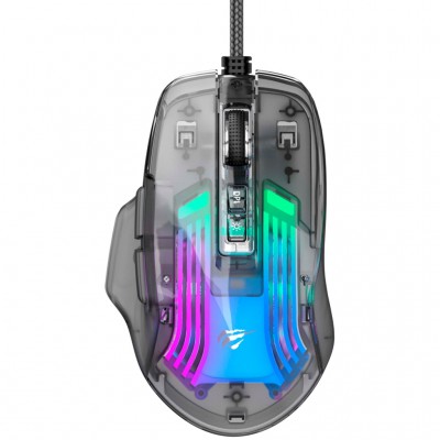Миша HAVIT HV-MS1011SE USB Transparent Black (6950676270280)