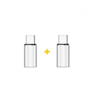 Перехідник Lightning F to USB-C M 2PCS silver XoKo (XK-AC025-SL2)
