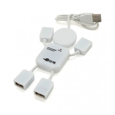 USB-хаб VOLTRONIC USB 2.0 to 4xUSB man OEM (YT-HM4-W)