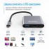 USB-хаб Colorway USB-C 3-in-1 USB 3.0 + HDMI 4K + USB-C PD100W (CW-HUB08)