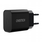 Зарядний пристрій Choetech (1USBх3A) Type-C PD20W Charger Black (Q5004-EU)