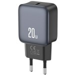 Зарядний пристрій XO L153 (USB-С, 3A) 20W Black