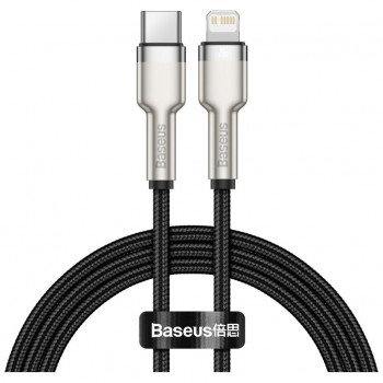 Дата кабель USB-C to Lightning 1.0m Cafule Metal PD 20W black Baseus (CATLJK-A01)