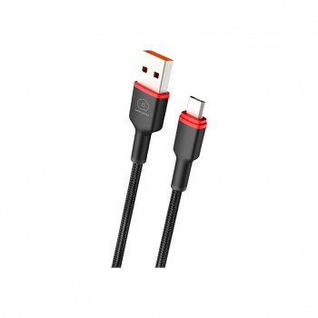 Дата кабель USB-C to USB-C 1.0m 2.4A X203 black WUW (6972573336203)