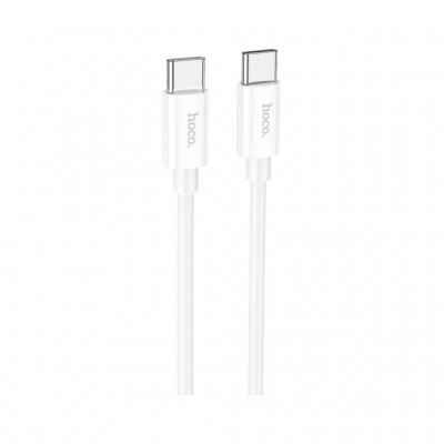 Дата кабель USB-C to USB-C 1.0m Magic silicone PD 60W X87 white HOCO (6931474783264)