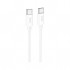 Дата кабель USB-C to USB-C 1.0m Magic silicone PD 60W X87 white HOCO (6931474783264)