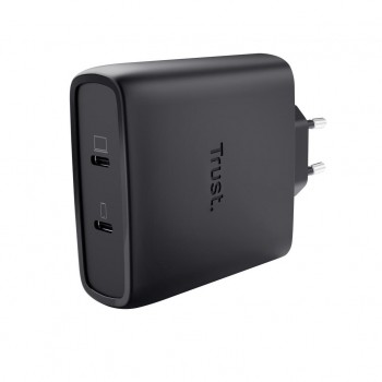 Зарядний пристрій Trust 2xUSB-C 100W GaN PD/PPS black (25527_TRUST)