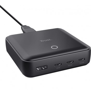 Зарядний пристрій Trust 3xUSB-C + USB-A 100W PD black (25242_TRUST)