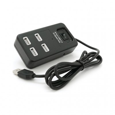 USB-хаб VOLTRONIC USB 2.0 to 4xUSB black (YT-HWS4-B)