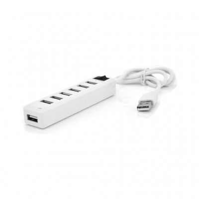 USB-хаб VOLTRONIC USB 2.0 to 7xUSB with power switch white (YT-H7S-W)