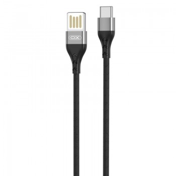 Дата кабель USB 2.0 AM to USB-C 1.0m 2.4A double-sided NB188 gray XO (6920680879700)