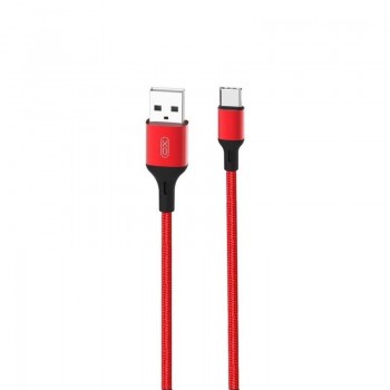Дата кабель USB 2.0 AM to USB-C 1.0m braided NB143 red XO (6920680870691)