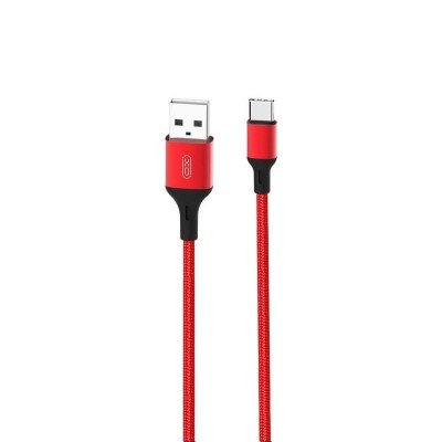 Дата кабель USB 2.0 AM to USB-C 1.0m braided NB143 red XO (6920680870691)