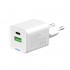 Зарядний пристрій ColorWay GaN Mini 20W PD Port PPS USB (Type-C PD + USB QC4.0) White (CW-CHS062PD-WT)