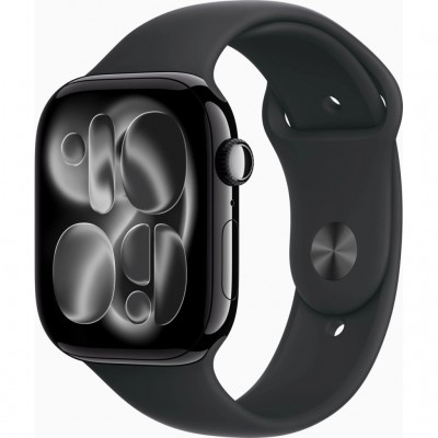 Смарт-годинник Apple Watch Series 11 GPS 46mm Jet Black Aluminium Case with Black Sport Band - S/M (MEUW4RK/A) Смарт-годинник Apple Watch Series 11 GPS 46mm Jet Black Aluminium Case with Black Sport Band - S/M (MEUW4RK/A)